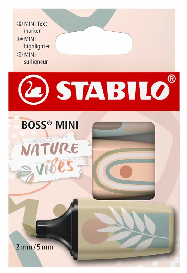 Stabilo Boss Mini Nature Vibes Leuchtmarkierer 3er - Bild 1