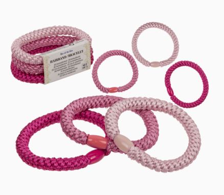 Textil-Haarband/Armband, Pink Shades - Bild 2