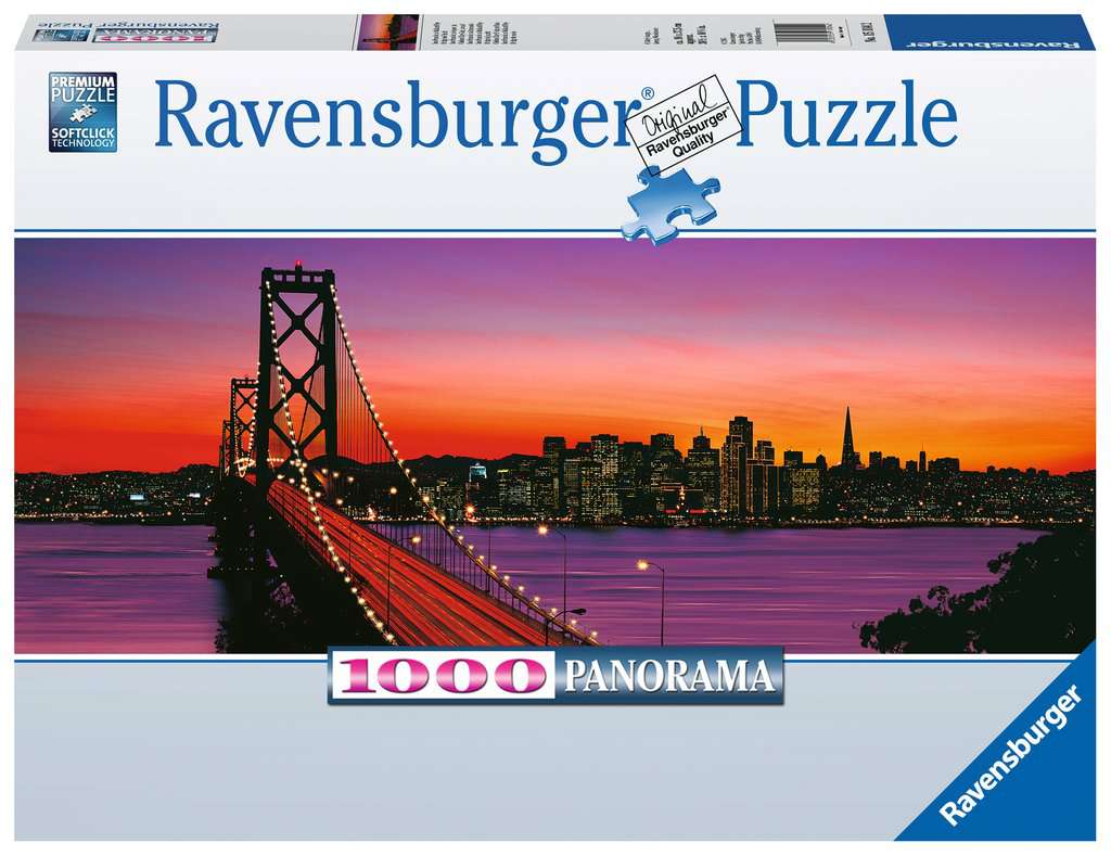 Puzzle 1000 Teile San Francisco, Oakland Bay Bridge bei Nacht 15.104 - Bild 1