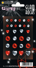 Herma Sticker Glam Rocks red + silver