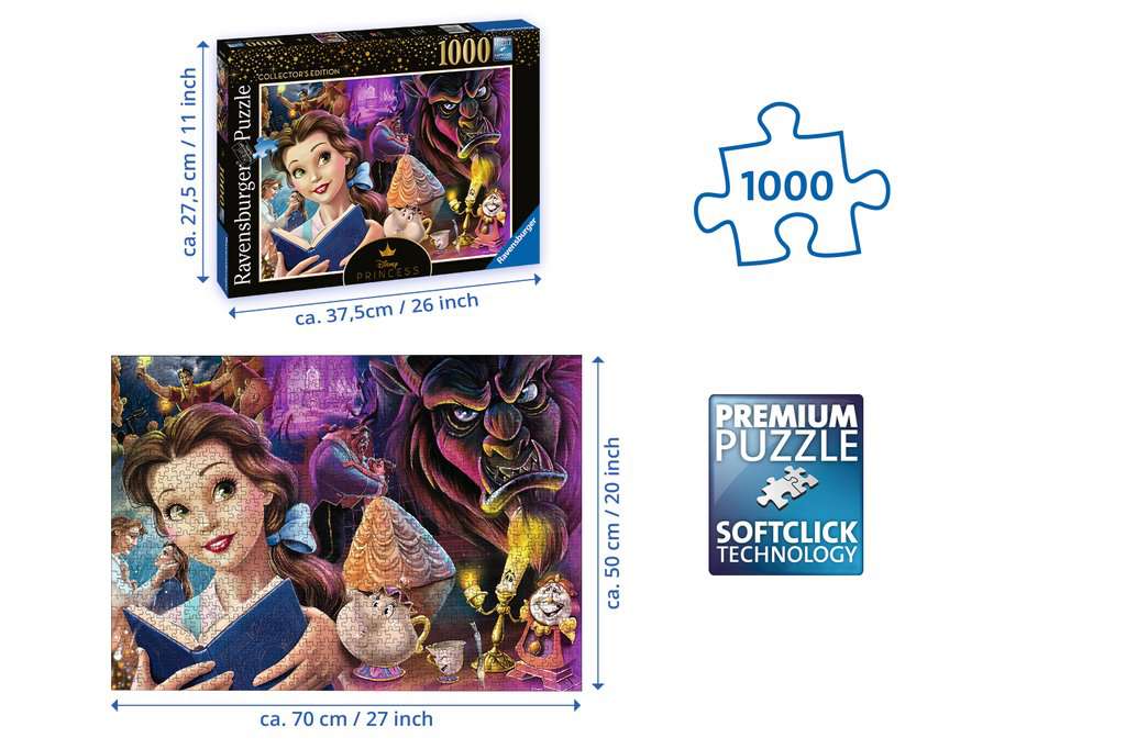 Puzzle 1000 Teile Belle, die Disney Prinzessin 16.486 - Bild 3