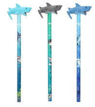 Dino World Bleistift mit 3D Hai Topper