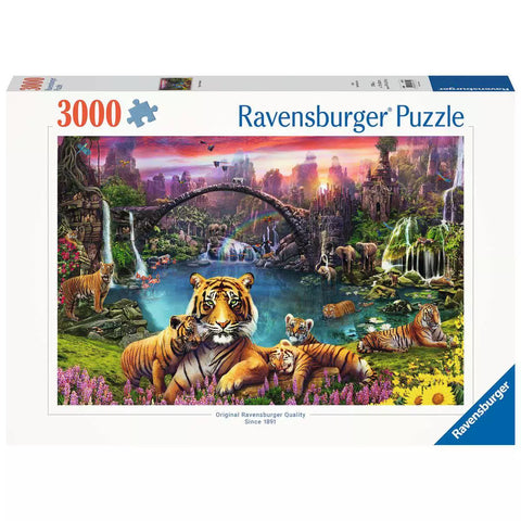 Verpackung Ravensburger Puzzle Tiger in paradiesischer Lagune, 3000 Teile, 16.719