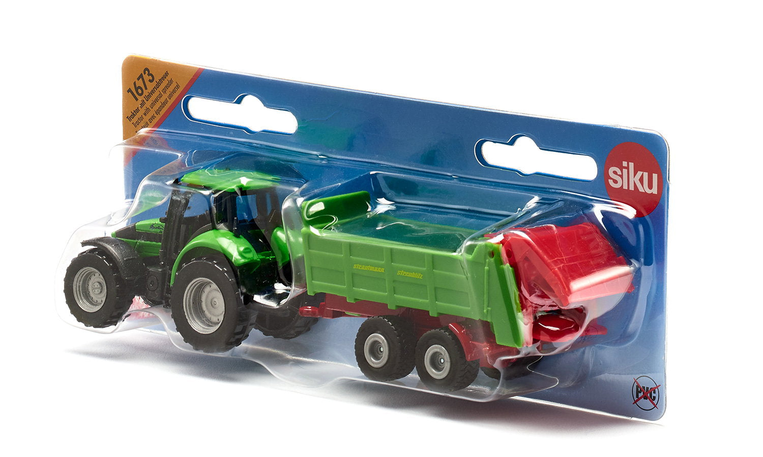 Siku Deutz-Fahr mit Strautmann Universalstreuer 01.673 - Bild 6