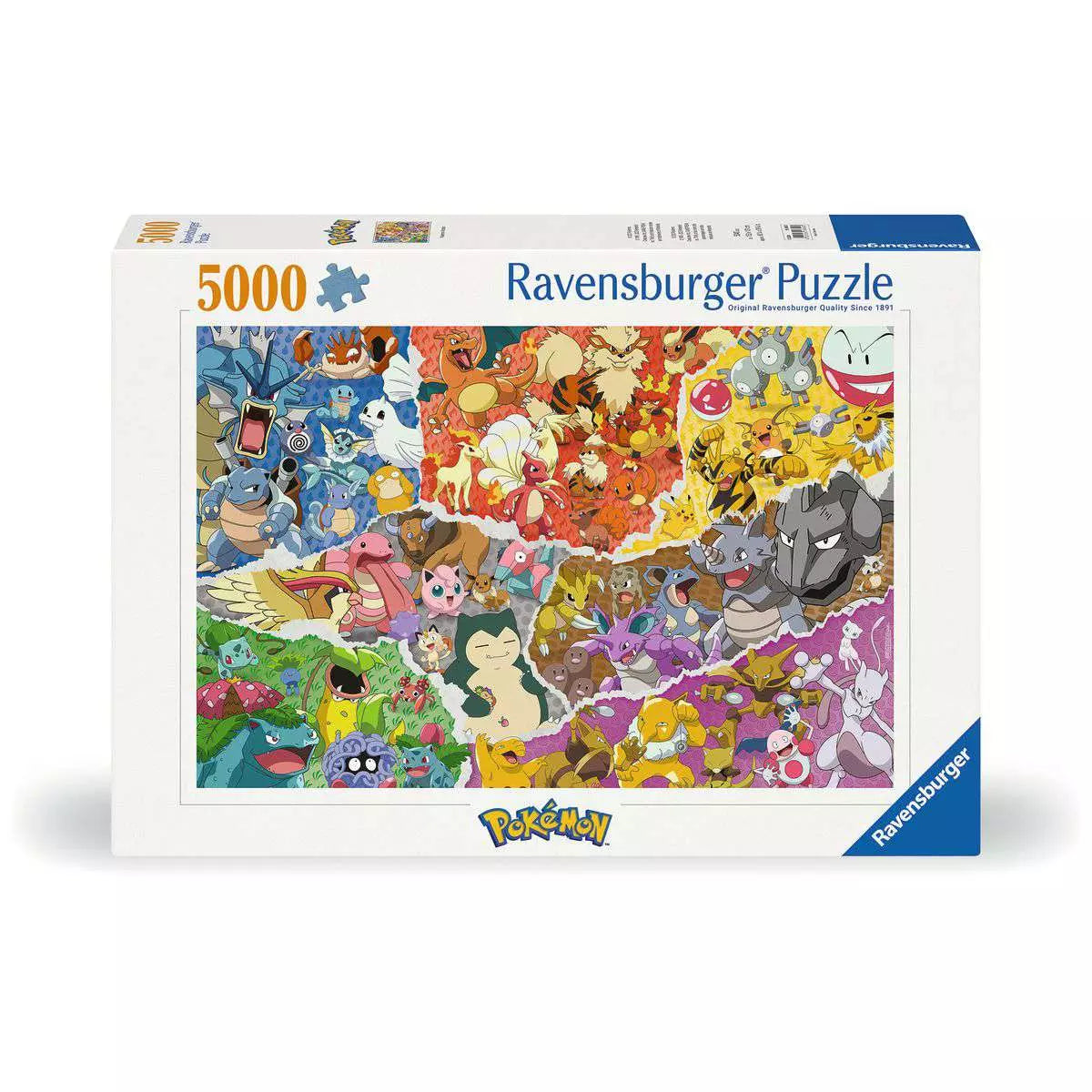 Verpackung Ravensburger Puzzle Pokémon Allstars, 5000 Teile, 16.845