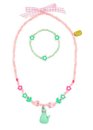 Ketten- und Armbandset Myranne pink