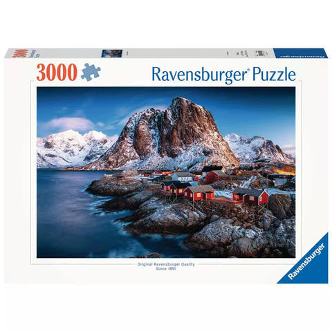 Verpackung Ravensburger Puzzle Hamnoy, Lofoten mit 3000 Teilen, 17081