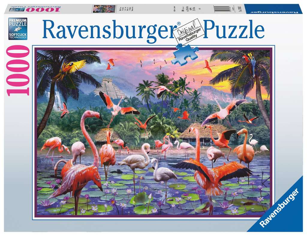Puzzle 1000 Teile Pinke Flamingos 17.082 - Bild 1