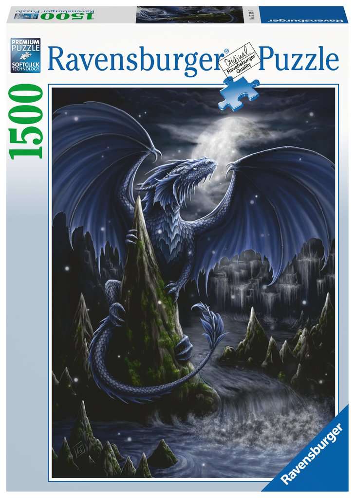 Puzzle 1500 Teile Der Schwarzblaue Drache 17.105 - Bild 1