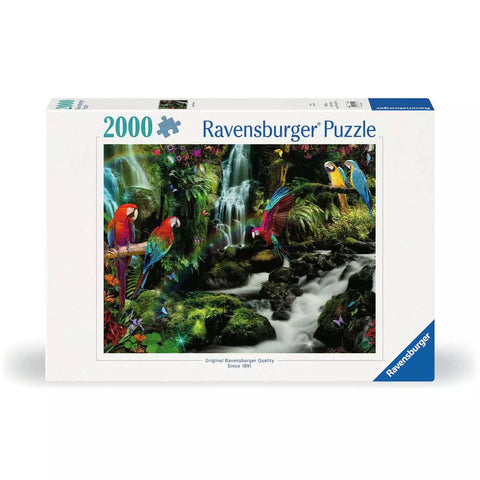 Verpackung Ravensburger Puzzle Bunte Papageien im Dschungel 17111 mit 2000 Teilen