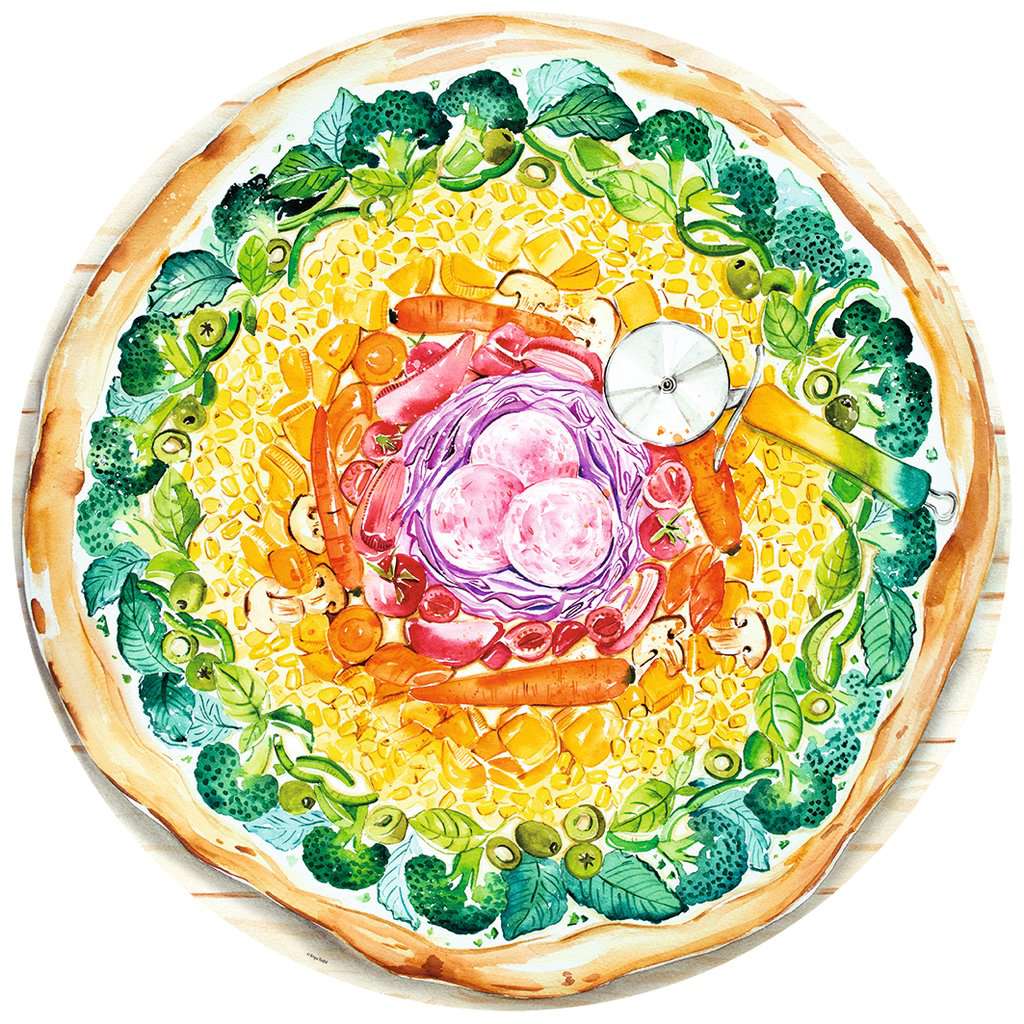 Puzzle 500 Teile Circle of Colors - Pizza 17.347 - Bild 3