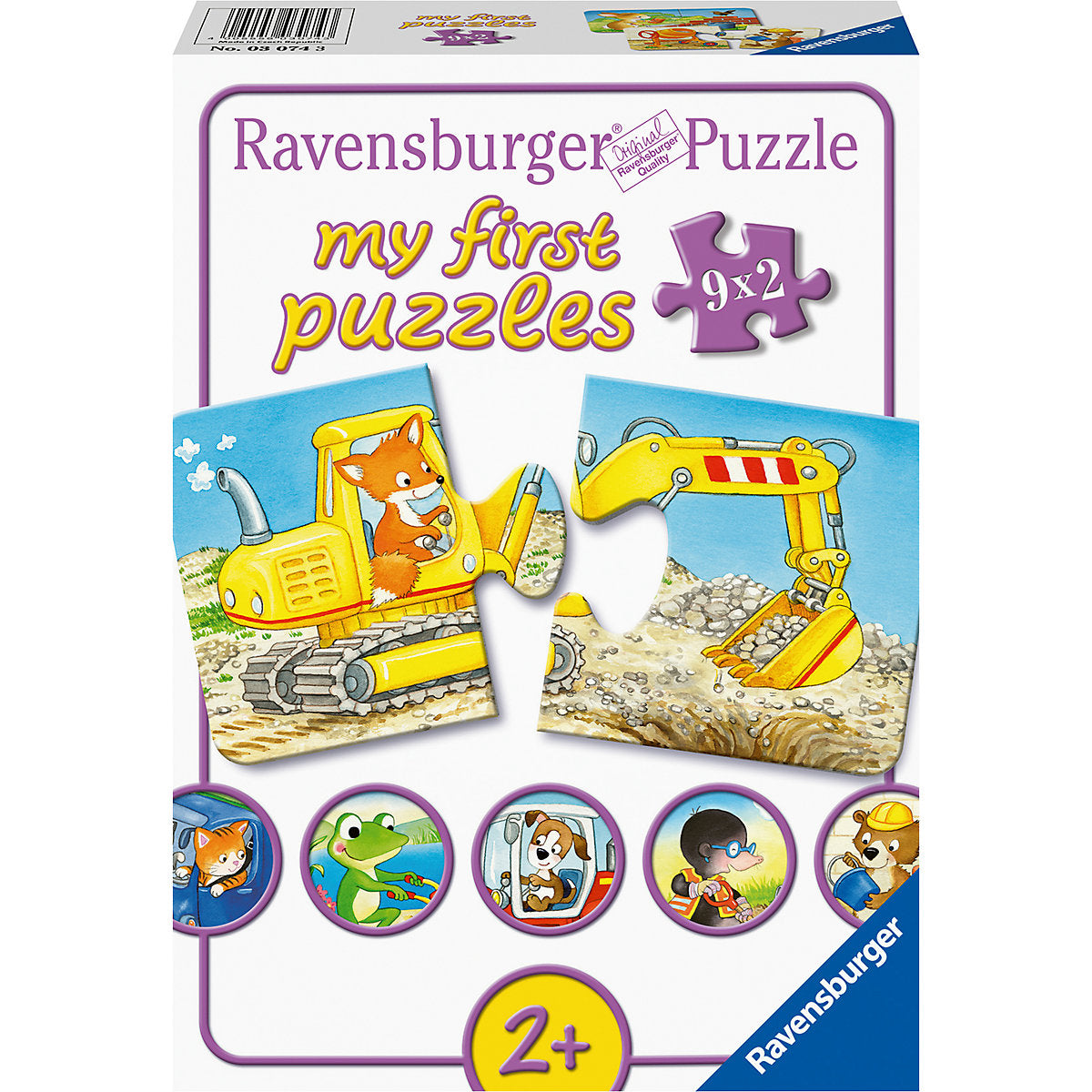 Puzzle Tierische Baustelle 9x2 - Bild 1