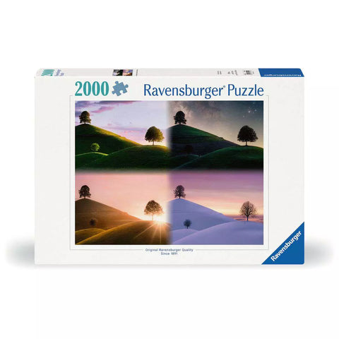 Verpackung Puzzle Stimmungsvolle Bäume und Berge 2000 Teile 17443