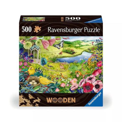 Verpackung Ravensburger Wooden Puzzle Wilder Garten 500 Teile 17513