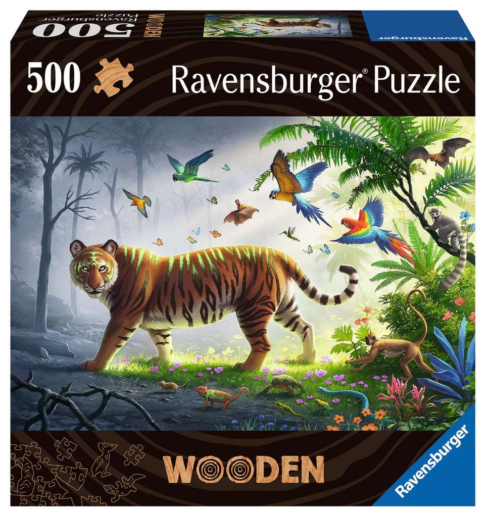 Wooden Puzzle Tiger im Dschungel 500 Teile 17.514 - Bild 1