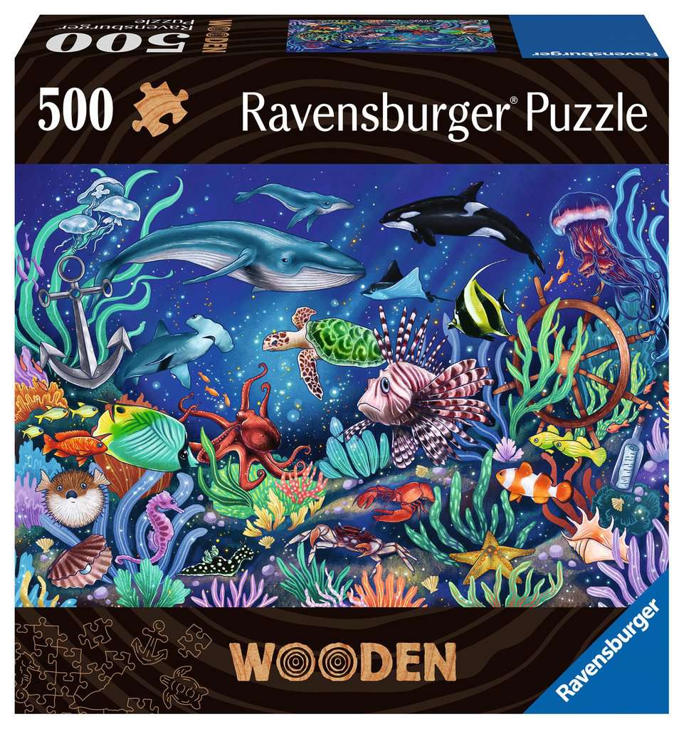 Wooden Puzzle 500 Teile Unten im Meer 17.515 - Bild 1