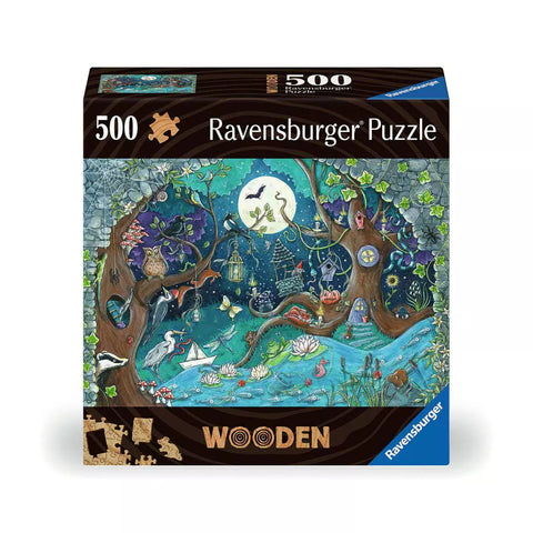 Verpackung Ravensburger Wooden Puzzle Fantasy Forest 17516, 500 Teile