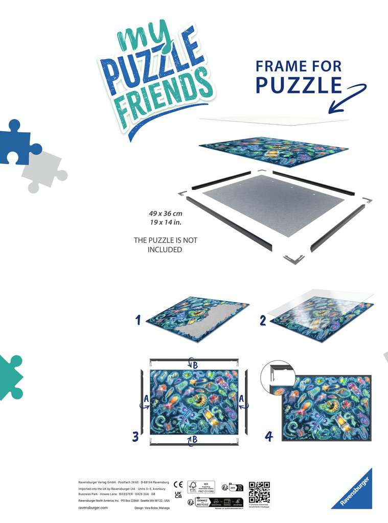 Puzzle-Rahmen schwarz 1000 Teile 70x50cm 17.901 - Bild 2