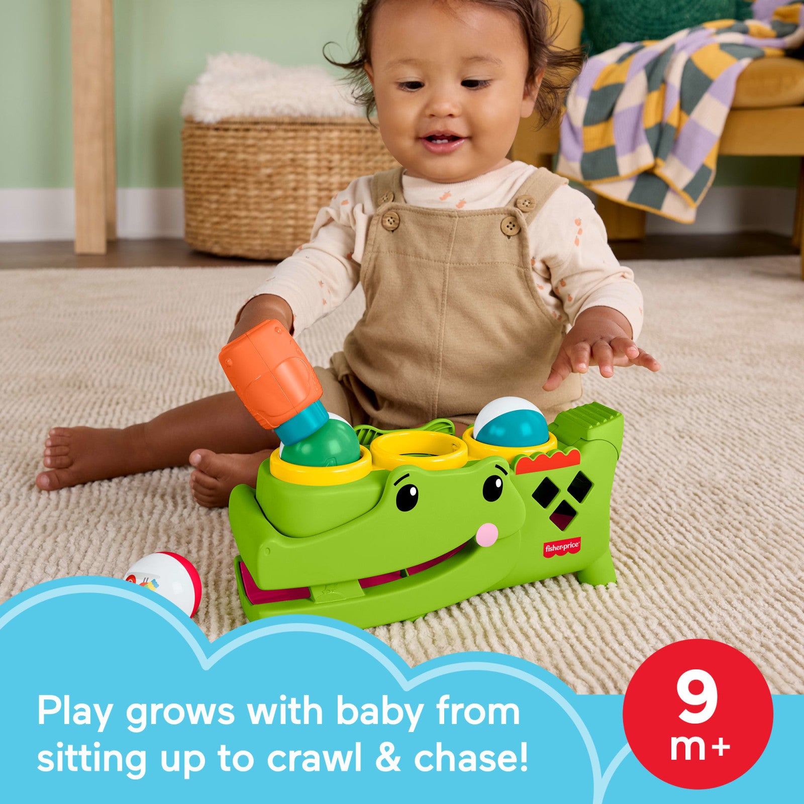 Fisher-Price Sitz- und Klopf-Rolligator mit Hammer und 3 Bällen - Bild 3