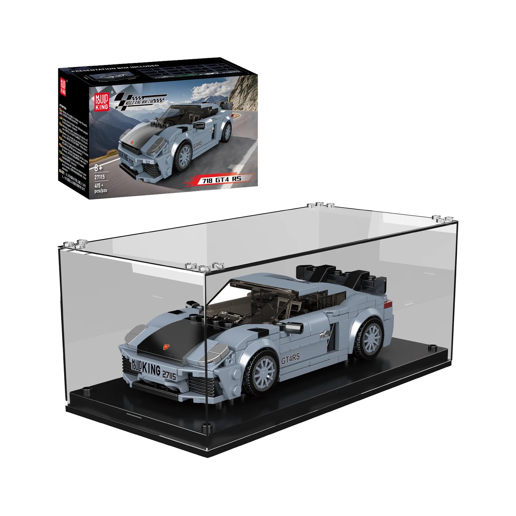 Mould King 718 GT4 RS Sportwagen mit Vitrine 27115 - Bild 1