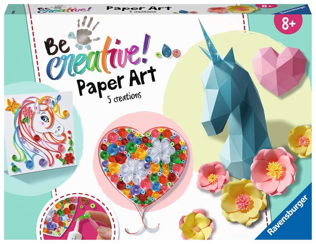 Be Creative Paper Art Flowers & Unicorn 18.236 - Bild 1