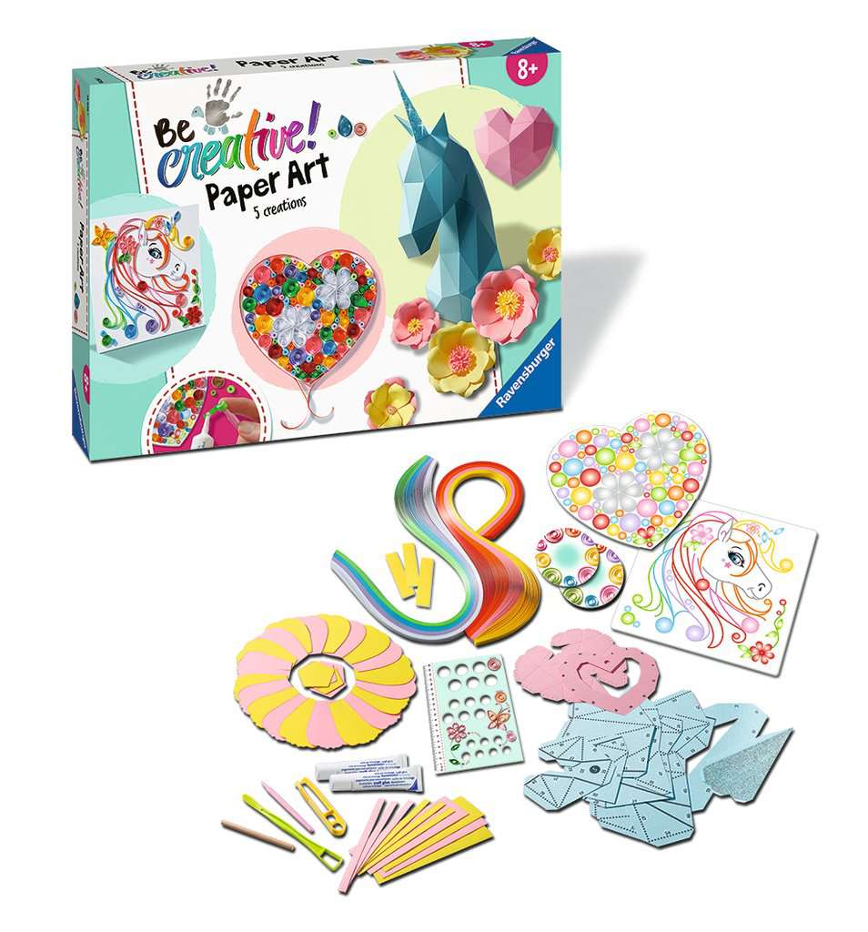 Be Creative Paper Art Flowers & Unicorn 18.236 - Bild 2