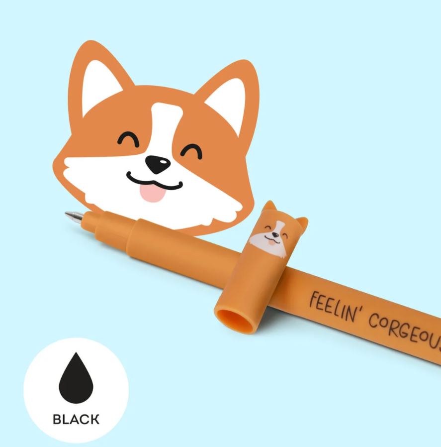 Legami Erasable Gel Pen Corgi schwarz - Bild 2
