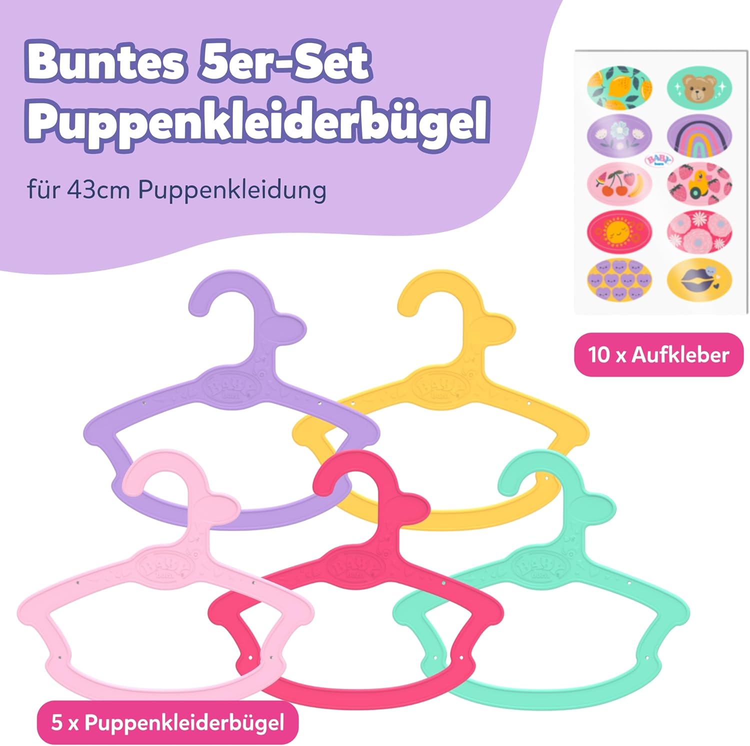 BABY born Kleiderbügel 5er Pack - Bild 5