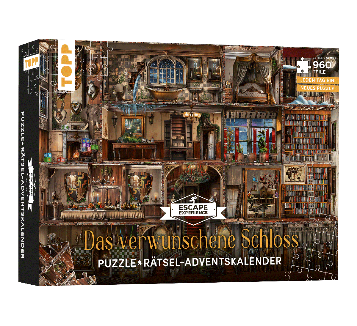 TOPP Puzzle-Rätsel-Adventskalender Das verwunschene Schloss - Bild 1