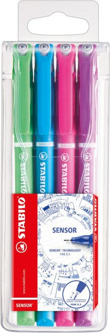 Stabilo SENSOR 189 Funcy 4er Etui Pastell - Bild 1