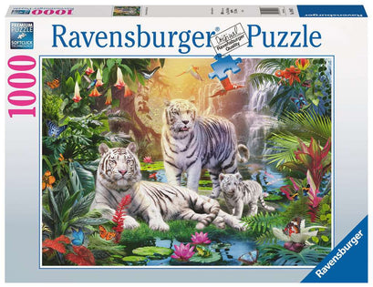 Puzzle 1000 Teile Weisse Tiger Familie 19.947