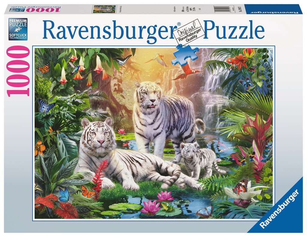 Puzzle 1000 Teile Weisse Tiger Familie 19.947 - Bild 1