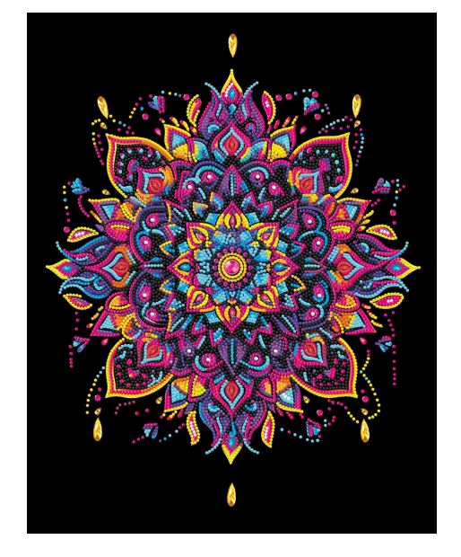 Diamond Painting Neon Mandala - Bild 1