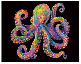 Diamond Painting Neon Oktopus