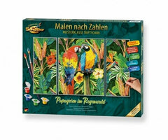 Schipper Papageien im Regenwald Triptychon