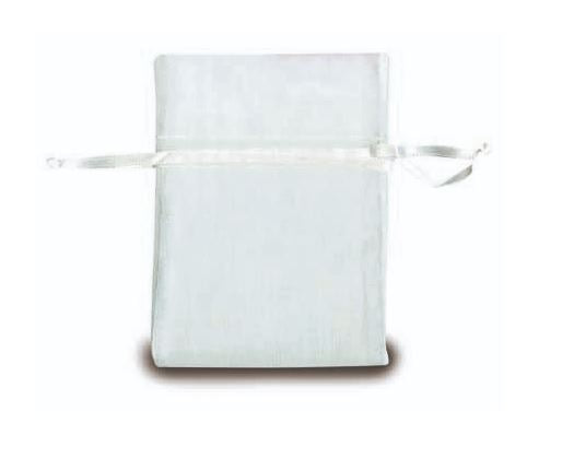 Organzasäckchen gross weiss 17x12,5 cm - Bild 1