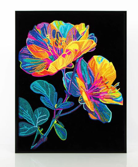 Diamond Painting Neon Blumen - Bild 1
