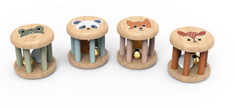 Holzrassel mit Tiermotiv