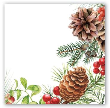 Cocktail Servietten White Spruce 24x24 cm - Bild 1
