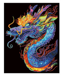 Diamond Painting Neon Drache