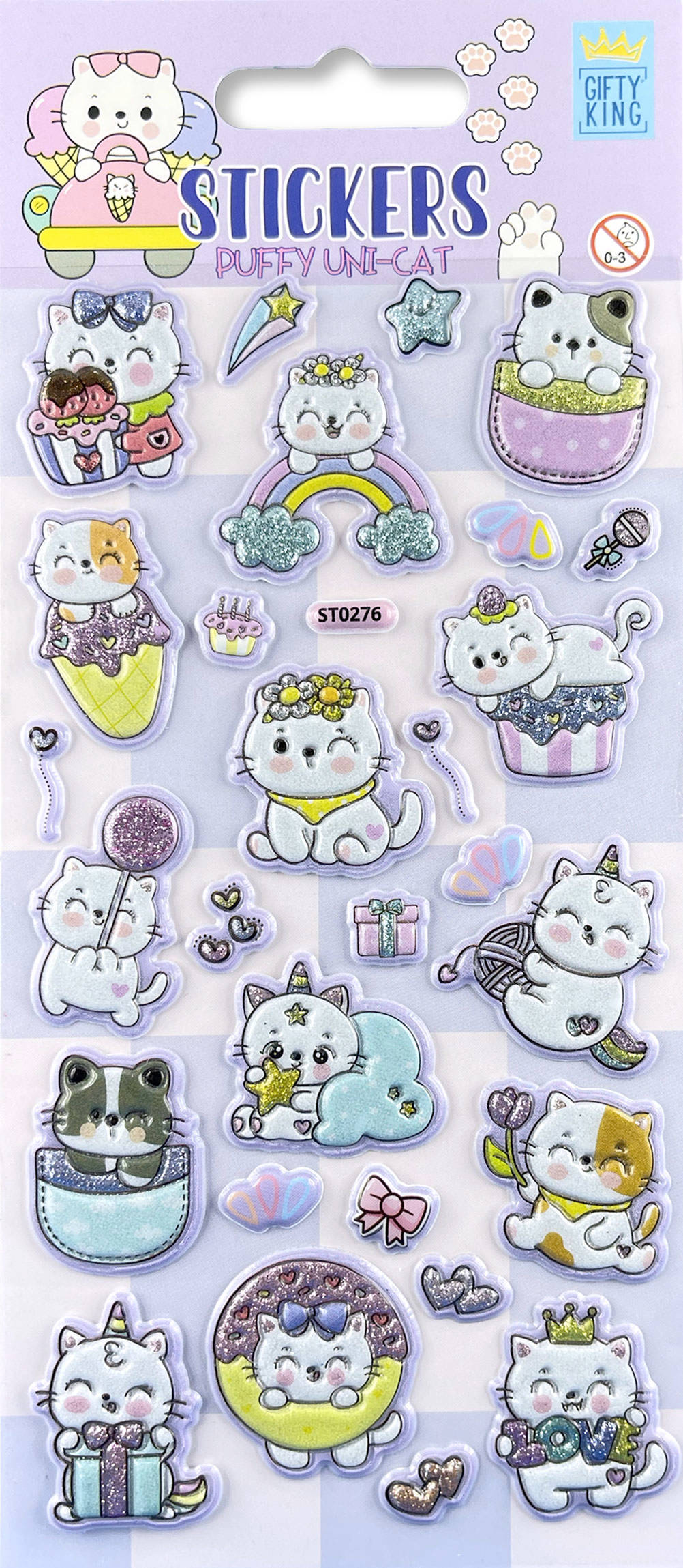 Sticker Puffy Uni-Cat - Bild 1