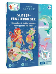 Glitzer-Fensterbilder Unterwasserwelt