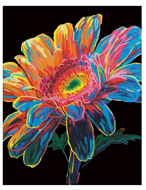 Diamond Painting Neon Gerbera - Bild 1