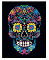 Diamond Painting Neon Totenkopf