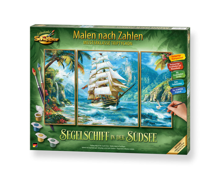 Schipper Segelschiff in der Südsee 50x80cm
