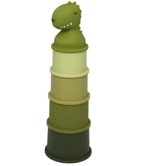 Silikon Stapelbecher 5teilig Dino - Bild 1