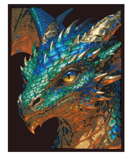 Diamond Painting Neon Drache - Bild 1