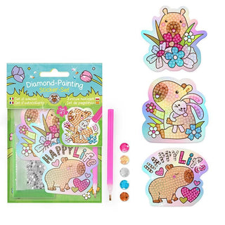 Capybara Diamond-Painting Sticker-Set