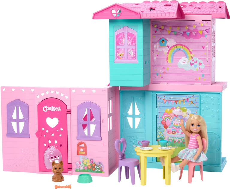 Barbie Chelsea Pop-up-Puppenhaus mit Puppe