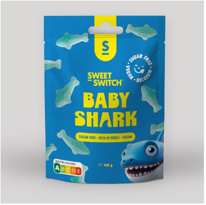 Baby Shark zuckerfreie Fruchtgummis mit Heidelbeergeschmack, 100 g - Bild 1